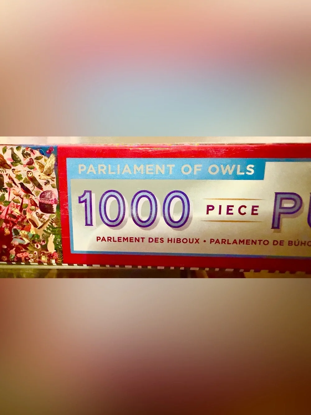 Parliament of Owls Pink Multicolor Bird Toy Puzzle by eeBoo